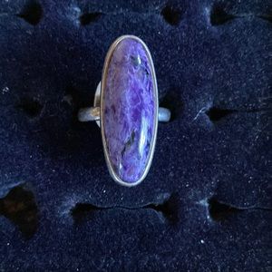 Purple Sugalite Silver Ring